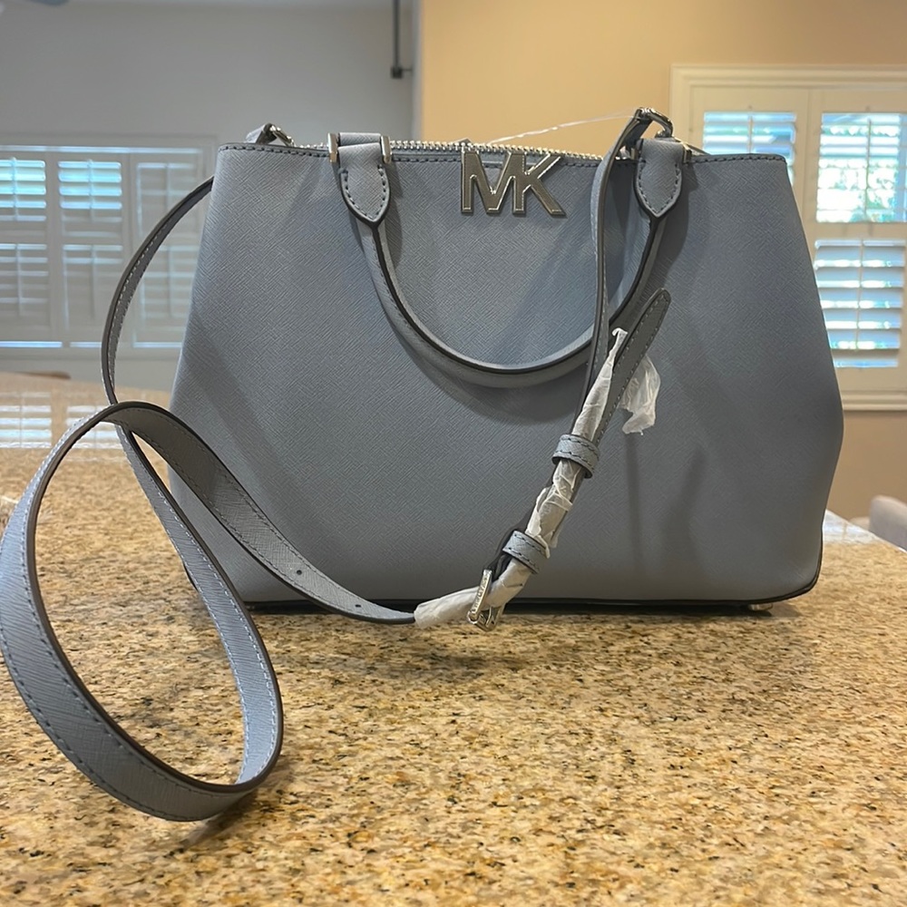 Pale Blue Florence MK leather satchel!